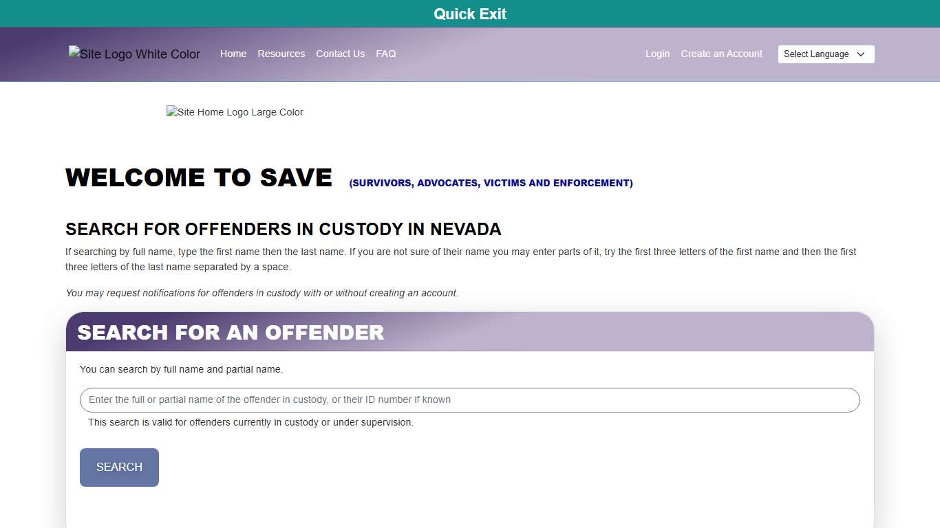 Nevada S.A.V.E. Notifications